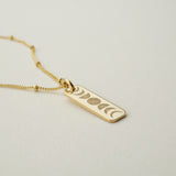 Moon Phase Mini Bar Necklace with Harlow Chain